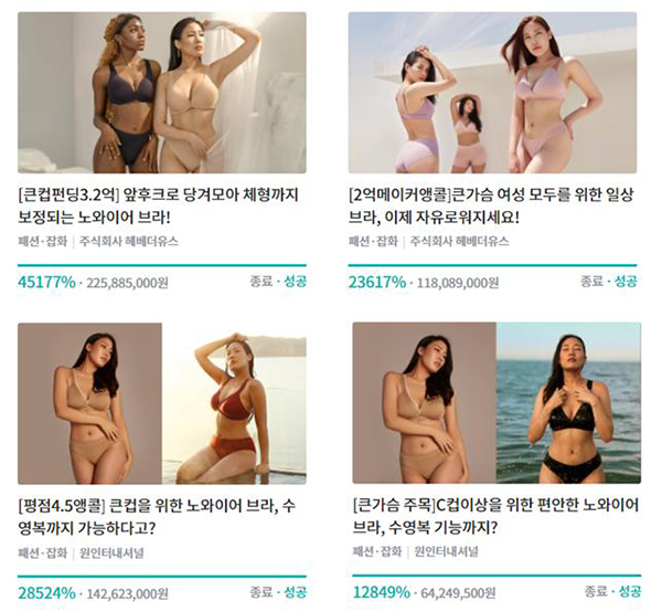 란제리 스타트업 헤베더유스, 누적 펀딩액 5.4억 달성 690-Image